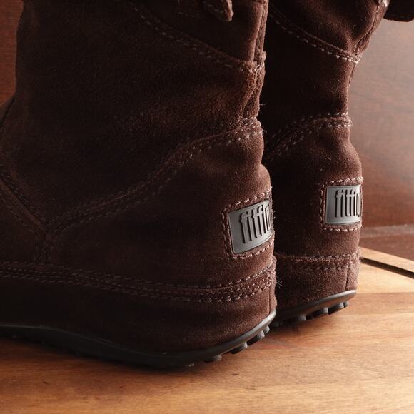 FitFlip Boots Womens Size 10 Brown Superboot Suede Pull On Comfort Winter Casual - Picture 8 of 14